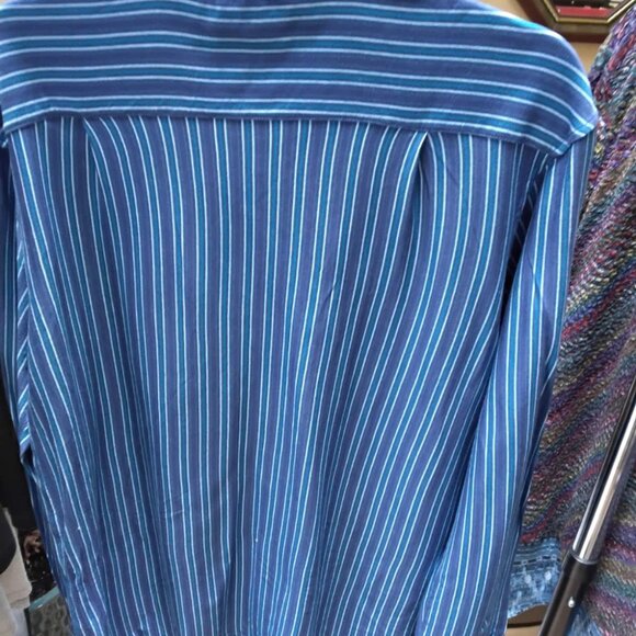 Cezani Men's Long-Sleeved Pin Striped Causal / Dress Shirt XL - Picture 2 of 7